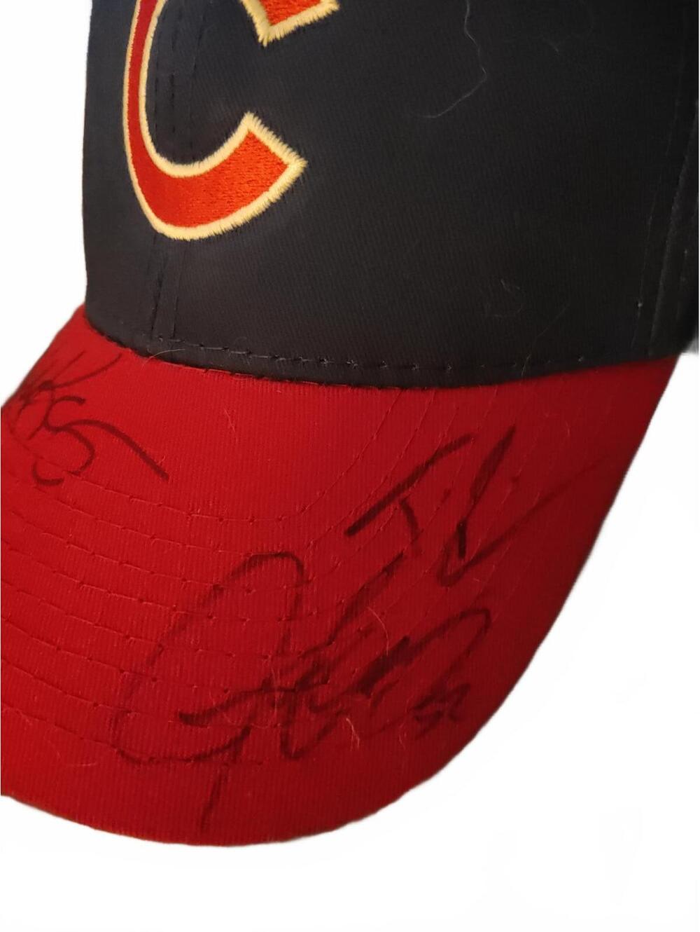 Justin Grimm signed Cubs 2014 spring training  hat - no coa